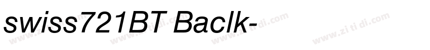 swiss721BT Baclk字体转换